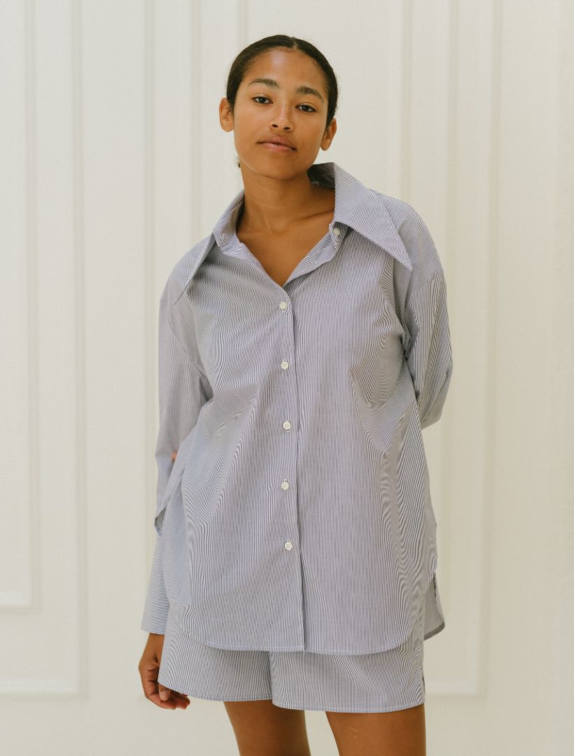 Easy Pinstripe Button-down Shirt