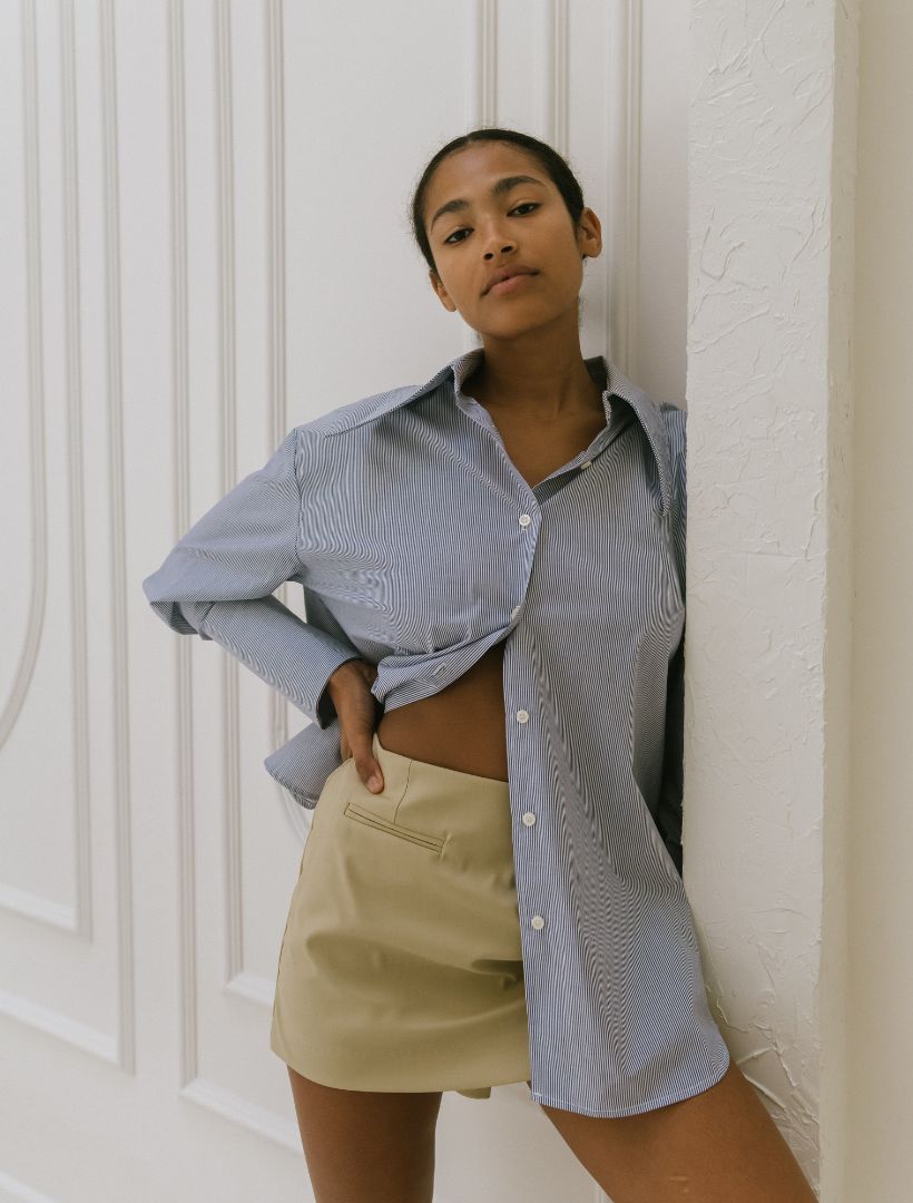 Easy Pinstripe Button-down Shirt