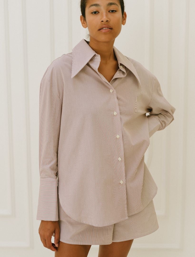 Easy Pinstripe Button-down Shirt